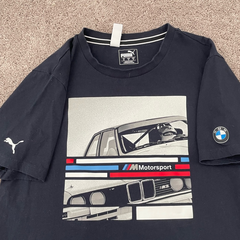 Puma BMW M Motorsport Navy Blue Men’s Tee Shirt size Medium M3